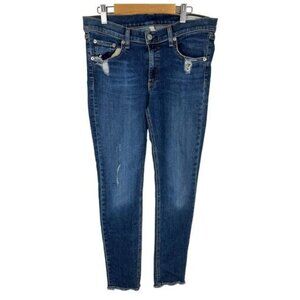 RAG & BONE Mid Rise Distressed Skinny in La Paz Size 30